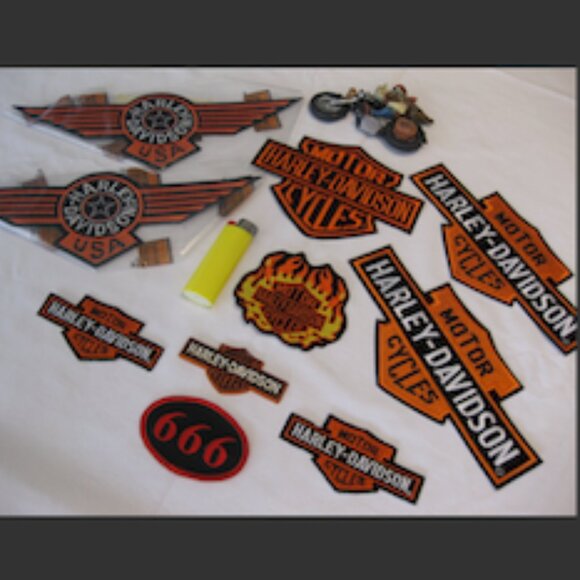 HARLEY-DAVIDSON 'Embroidered' Patches"Genuine Licenced Product"(Brand New w/Tag) - Picture 2 of 12